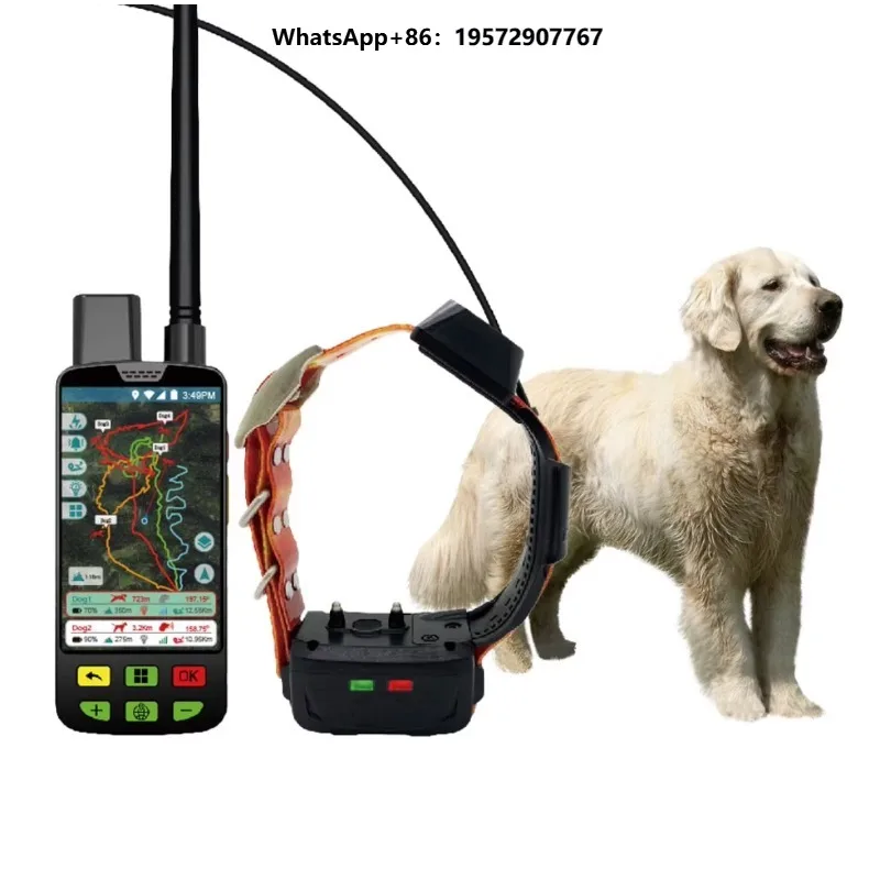 Multi-Functional 4G Dog GPS Pet Tracker Collar with Android Smartphone Function 15KM Range for Hunting Owners