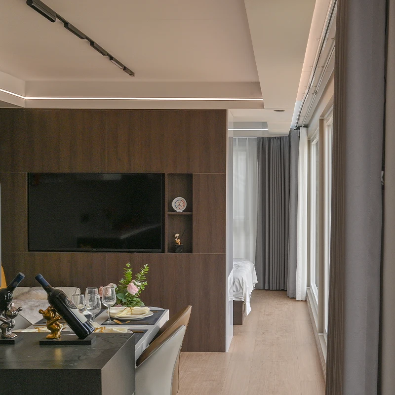 غرفة نوم واحدة، طراز فولاذي خفيف الجاهز، منزل مستدير، فيلا دائرية، منزل حاوية معياري جاهز للفندق #6