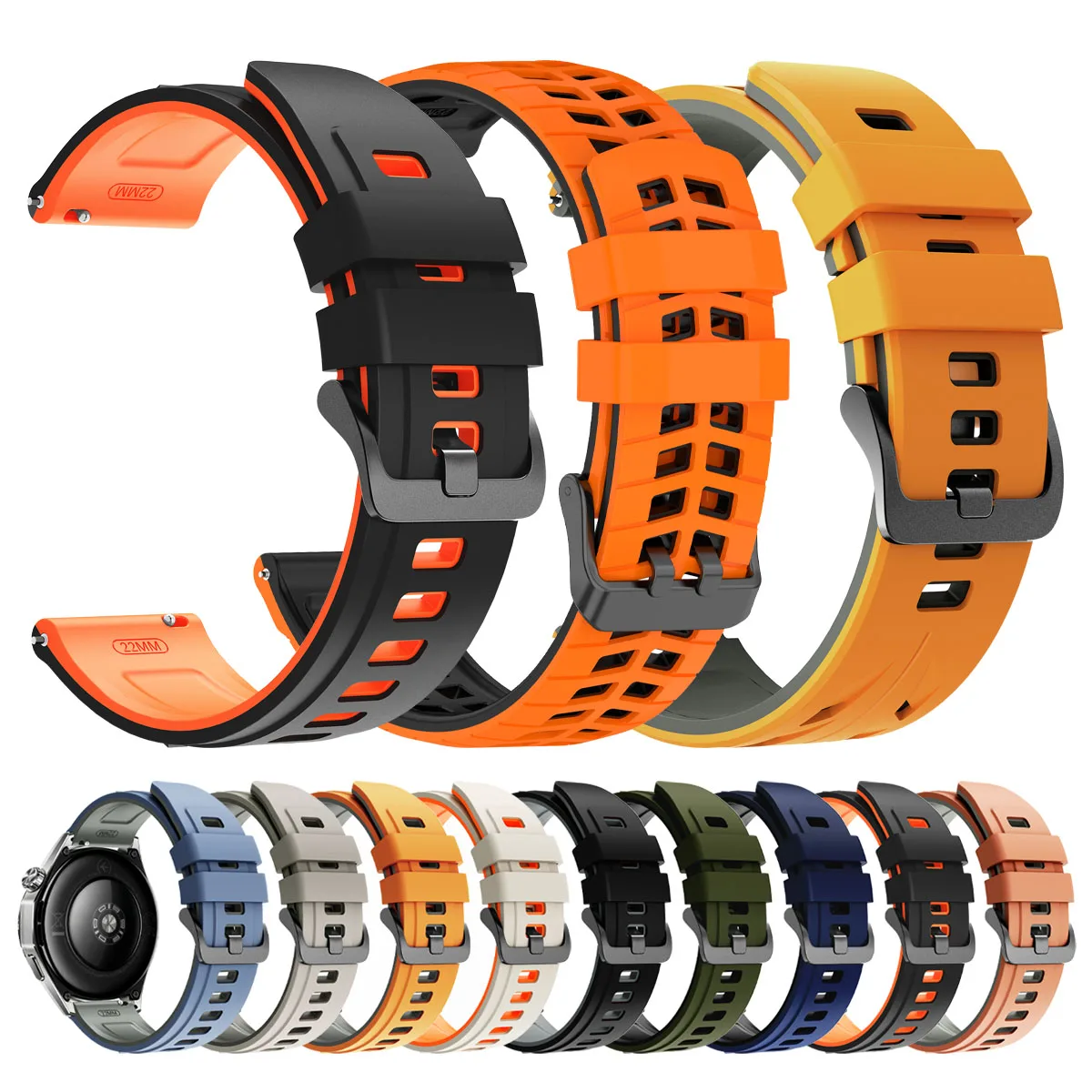 Silicone 22mm Watch Strap for HUAWEI WATCH GT 7 Pro 46mm Band GT 7 6 5 4 3 2 46mm HONOR Magic Watch4 GS 3i Replacement Bracelet