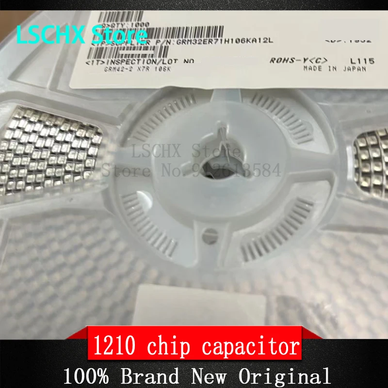 1000PCS/Roll 1210 3225 SMD Capacitor 1uF 2.2uF 4.7uF 10uF 22uF 47uF 100uF 220uF 6.3V 10V 16V 25V 35V 50V 63V 100V 200V  X7R X5R