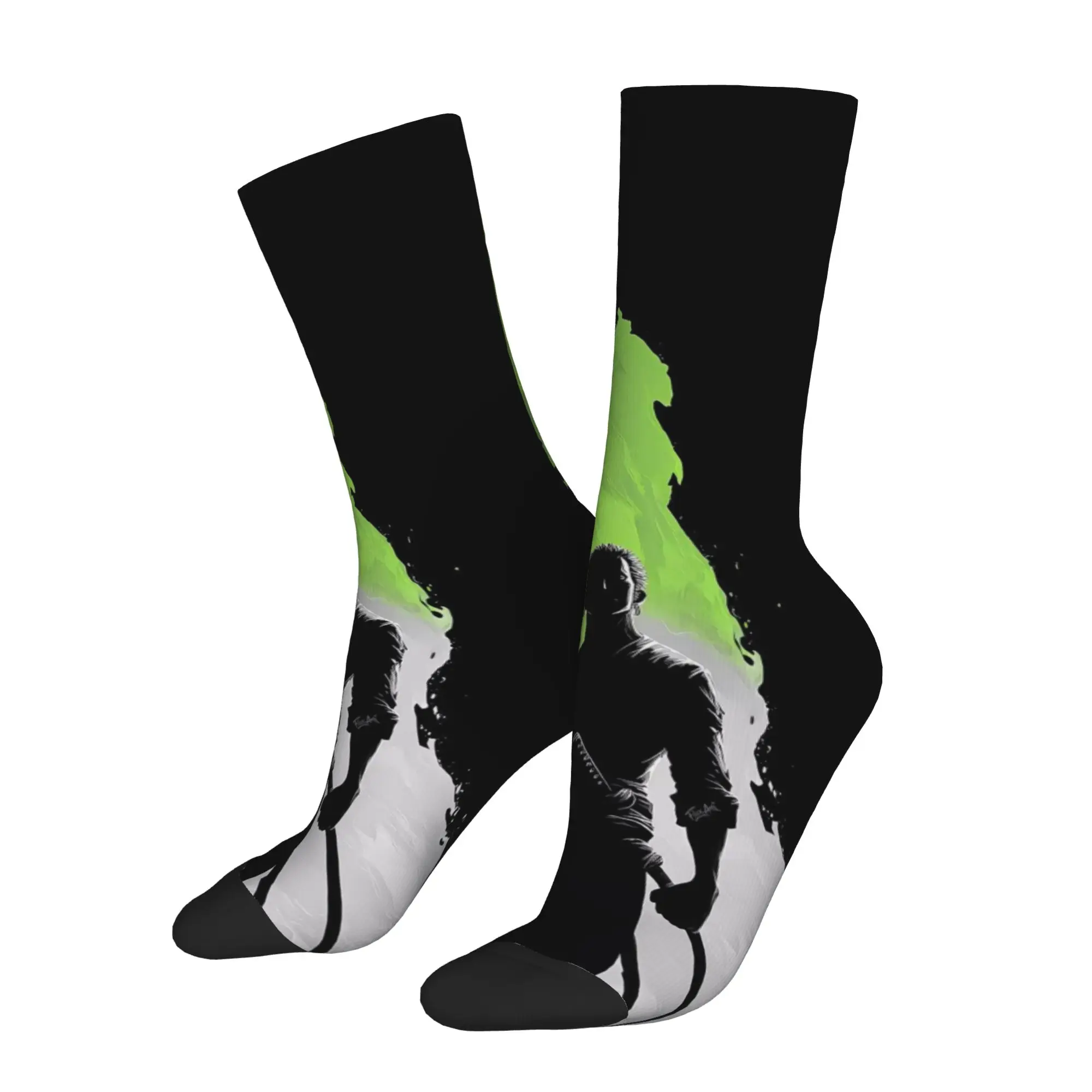 

1 Pair Funny Sock One Piece Roronoa Zoro (2) Harajuku Quality Pattern Printed Men Socks Novelty Men's Socks
