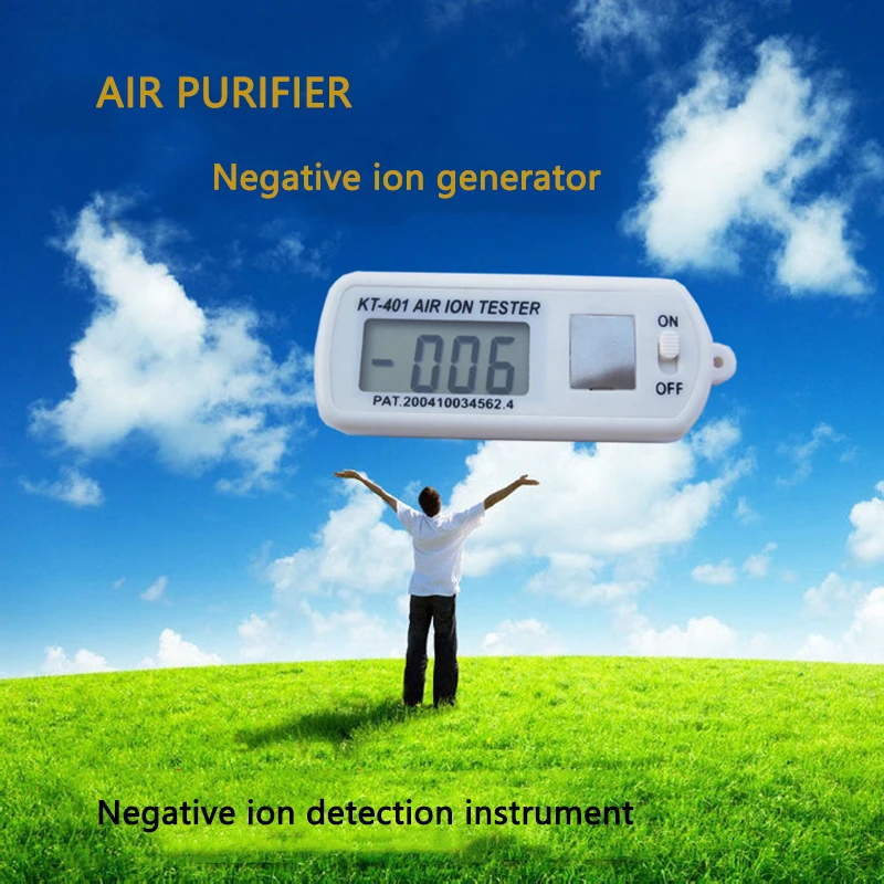 KT401 Household Negative Ion Tester Portable Air Ion Counter Air Ion Mini Meter 10,000~1999 Million (ion/cm3) 1.5V*2