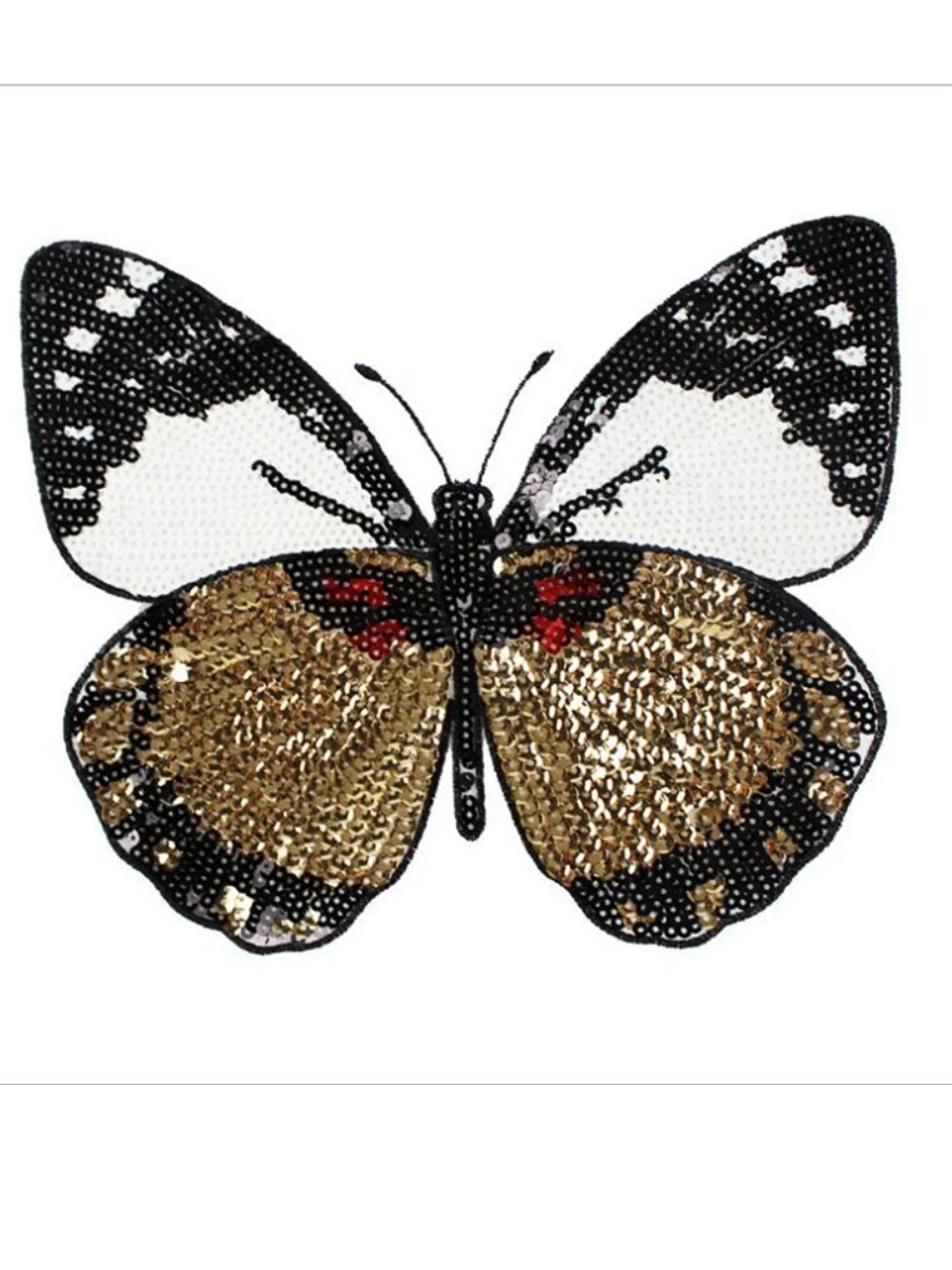 Nowy motyl hafty koronki aplikacja błyskotka tkanina sweter ubrań żelazko na naszywki t-shirt diy dekoracji — zdjęcie 2