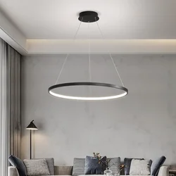 Moderne LED-Pendel leuchte für Wohnzimmer Esszimmer Schlafzimmer Villa Loft hängende Decken lampen Raum dekor Ring lampe Kronleuchter Glanz lampe