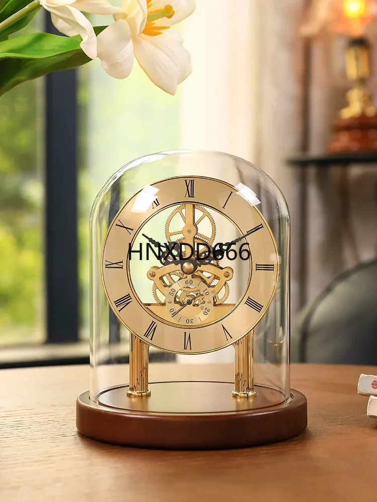 Retro gear mechanical seat clock living room clock ornament