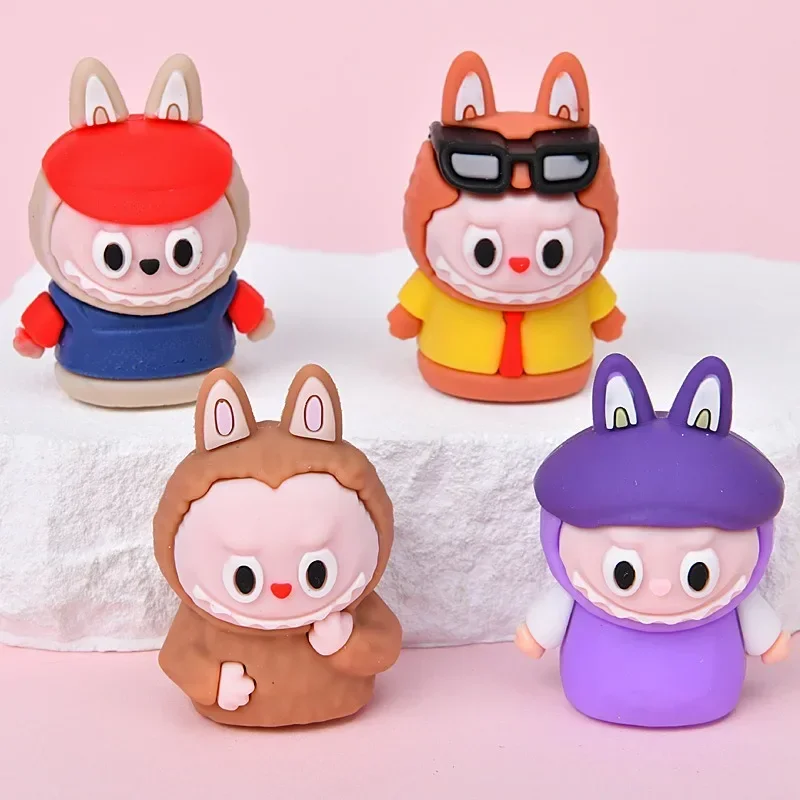 Labubu Pencil Sharpener Cartoon Cute Student Stationery Fashion Child Portable School Supplie Kawaii Children Holiday Gifts