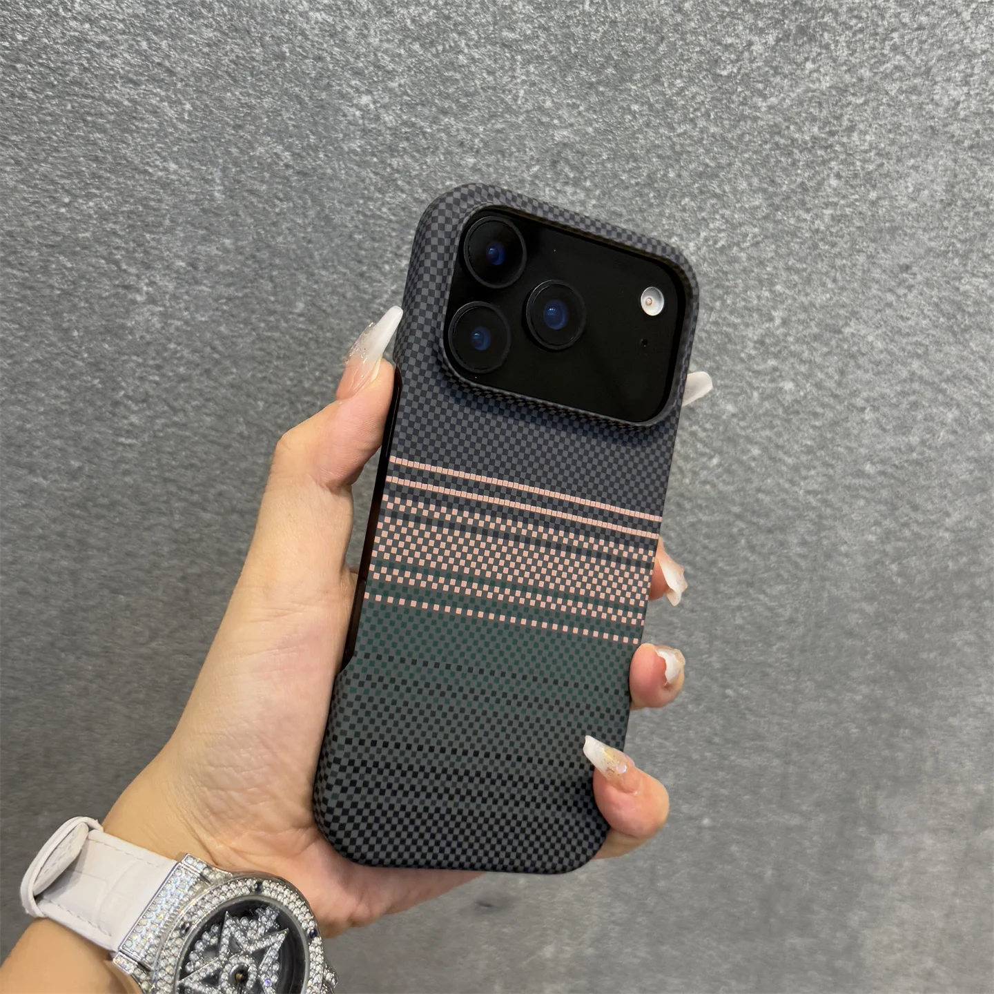 حافظة هاتف بنمط منسوج من غروب الشمس والقمر مناسبة لهاتف iPhone 17 Pro Max/16 Pro Max، متوافقة مع غطاء حماية بحامل مغناطيسي إبداعي من Apple 17P/16P/15P، تصميم متخصص للجنسين يدعم الشحن اللاسلكي، جراب هاتف لامع