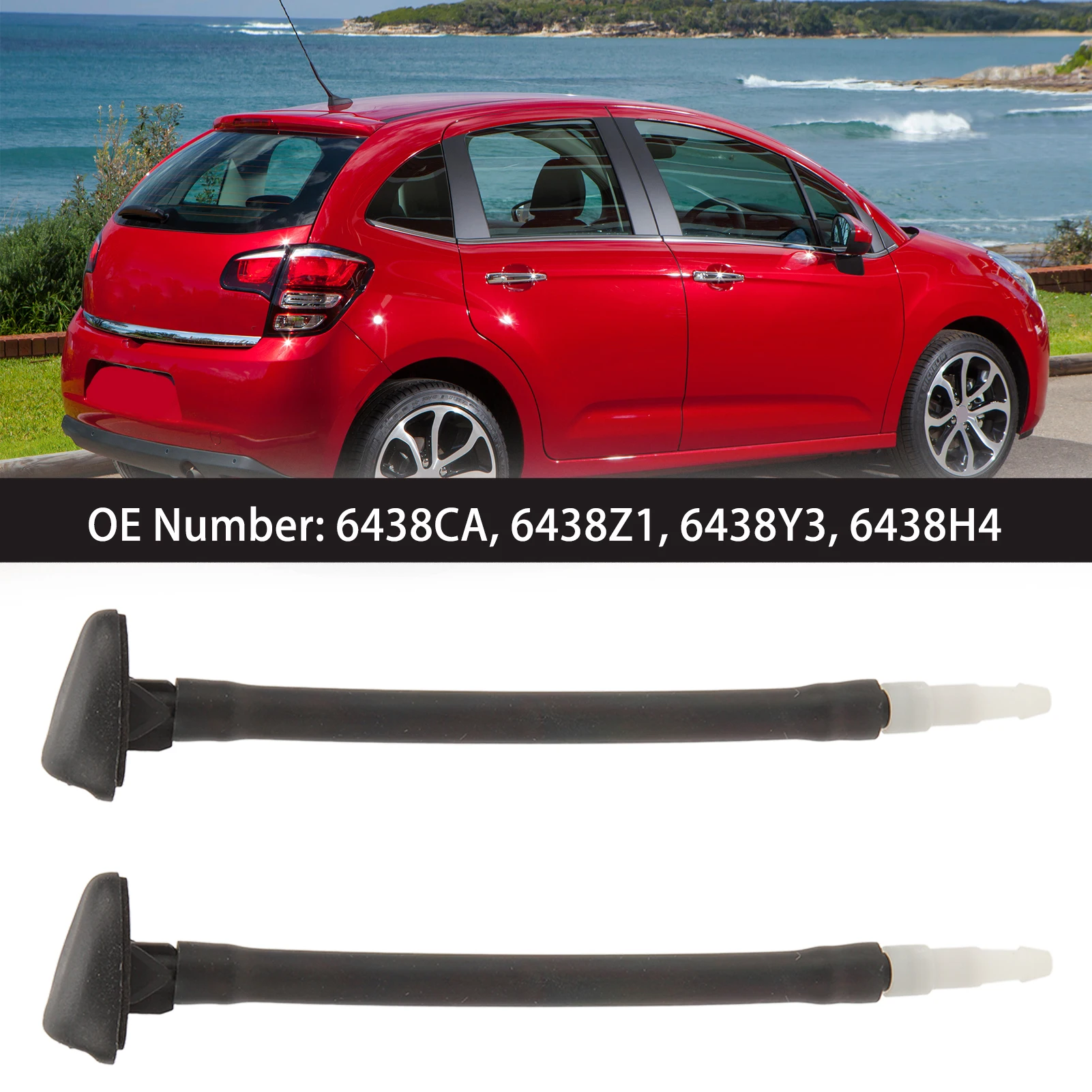 

6438CA 6438Z1 6438Y3 6438H4 Windscreen Washer Jet Nozzle For Citroen C3 Peugeot 207 For Fiat Scudo since 2007
