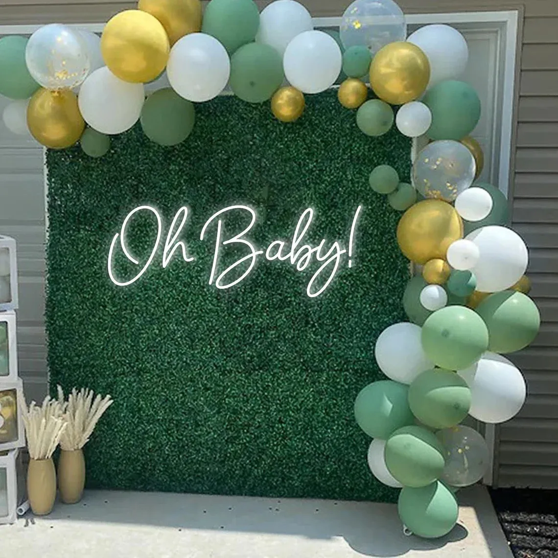 Oh Baby Neon Sign Custom Wall Decor, Led Sign Personalized Gifts for Her, Neon Light Baby Shower Decor, Led Light Baby Shower