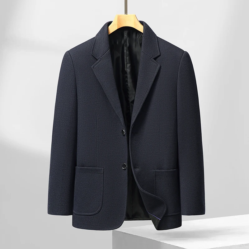 

Minimalist Men Basic Blazer Curated Color Palette Navy Classic Red KhakiTaupe & Slate Grey Suit Effortless Versatility Attire
