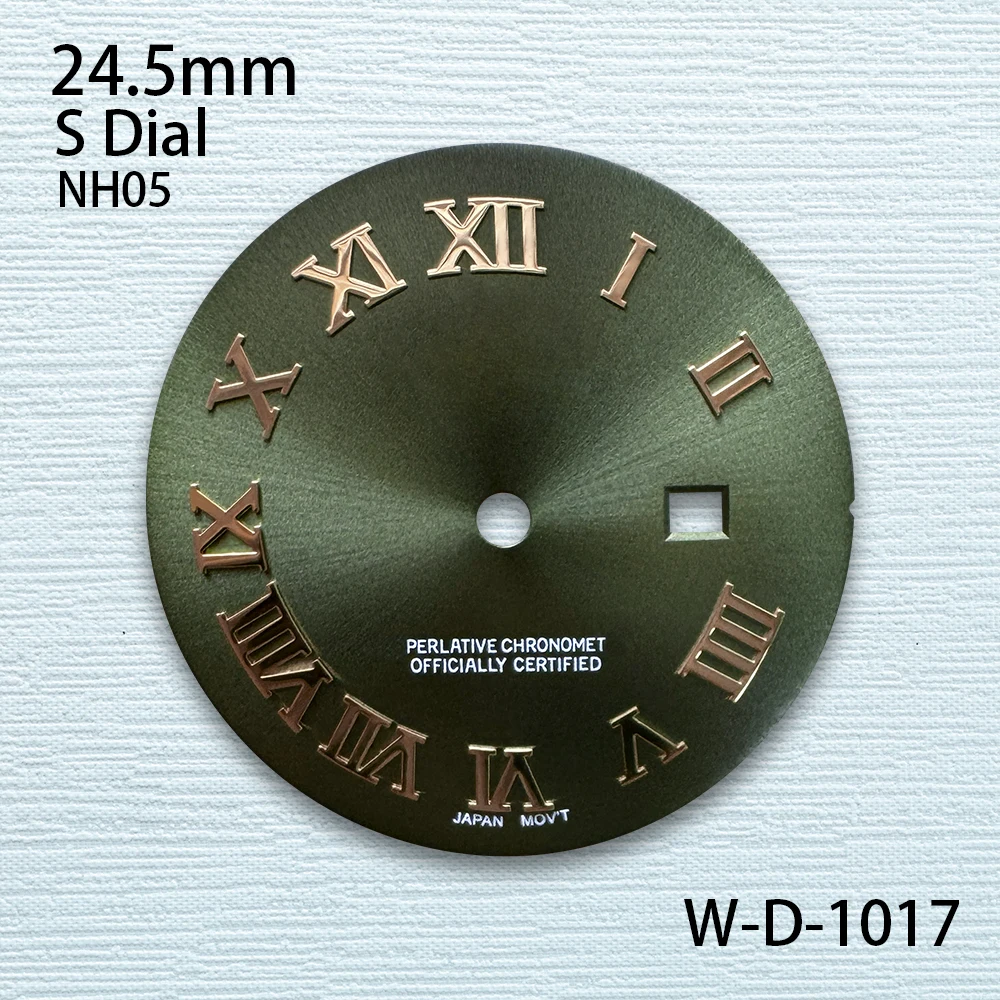 24.5mm S Logo Rome Lady Dial Fit NH05 Japanese Movement High-Quality Sunray Dial Watch Modified Accessories