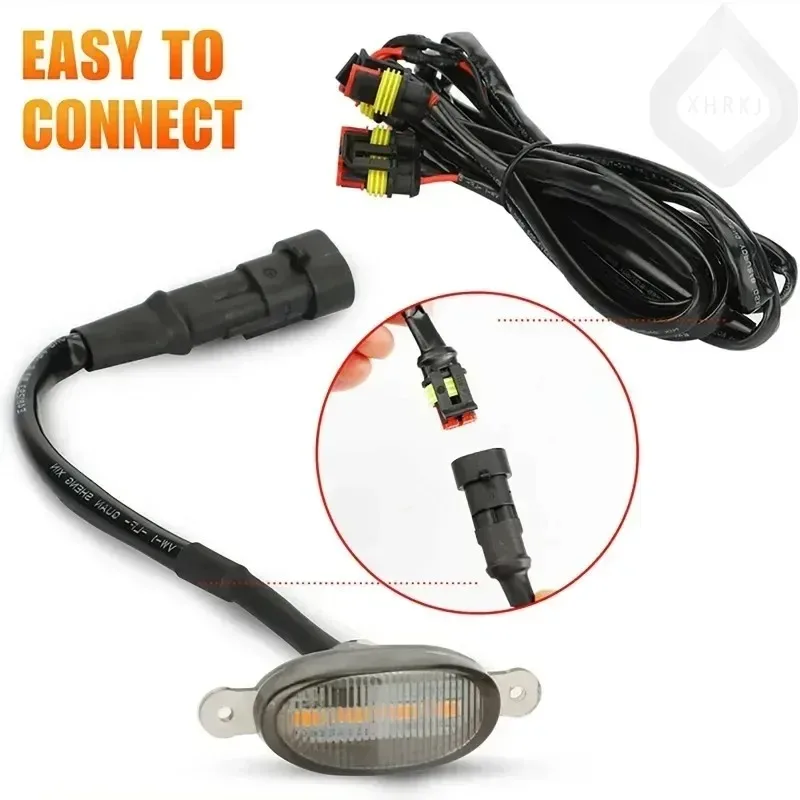 

Amber White 4LED Eagle Eye Front Grille Lamp For Off-Road SUV Trunk Universal Fit Ford Toyota Car Lights