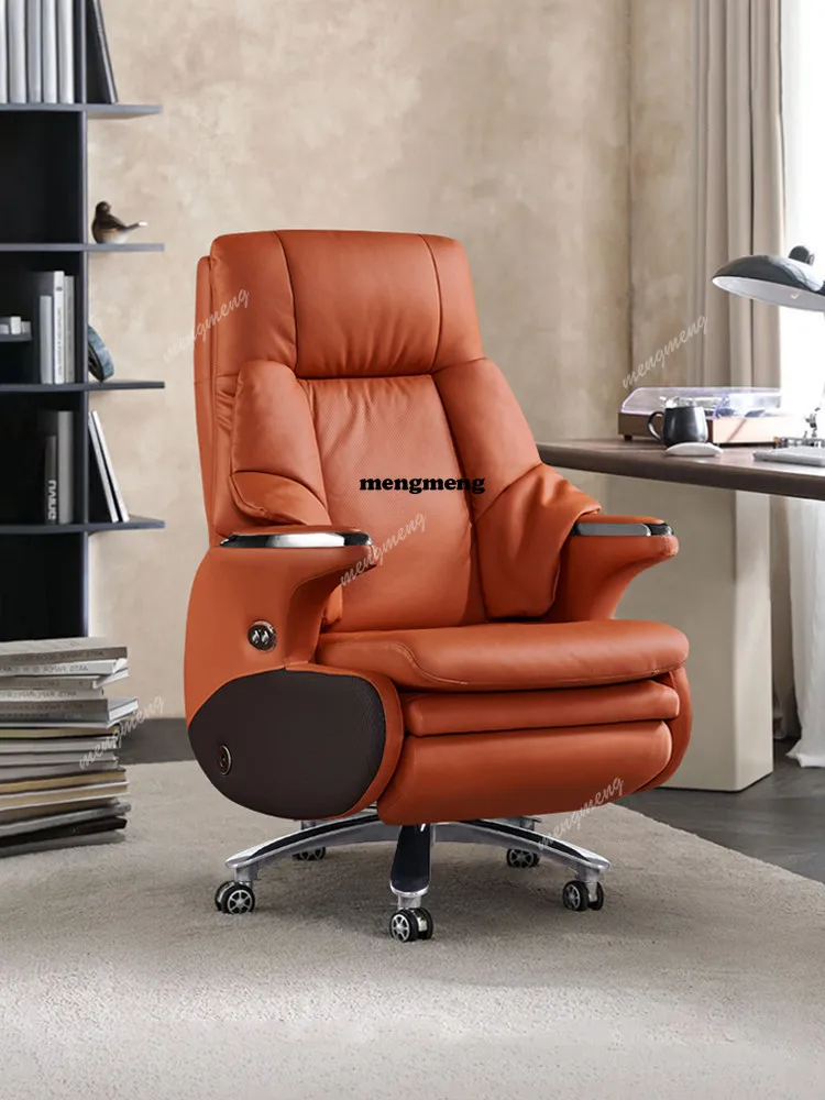 

High-end business massage electric leather boss chair office can lie down for nap comfortable first class home computer chair