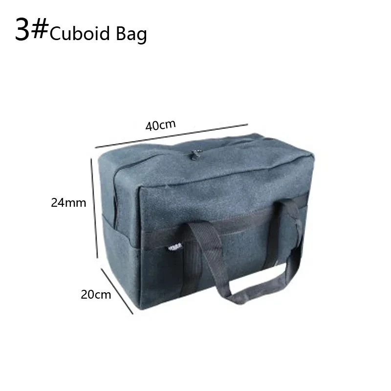 Portable Tool Storage Bag Cuboid Design Screws Nails Drill Bit Metal Parts Storage Bags Hand Tool Bag Canvas Thickening Bag