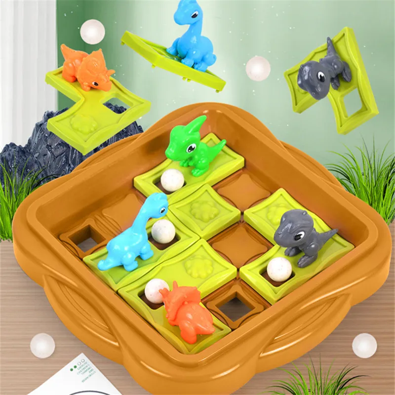 Children Dinosaur Adventure Maze Puzzle Toy Sliding Ball Challenge Game Thinking Logic Board Game Kids Eductional Puzzle Toys