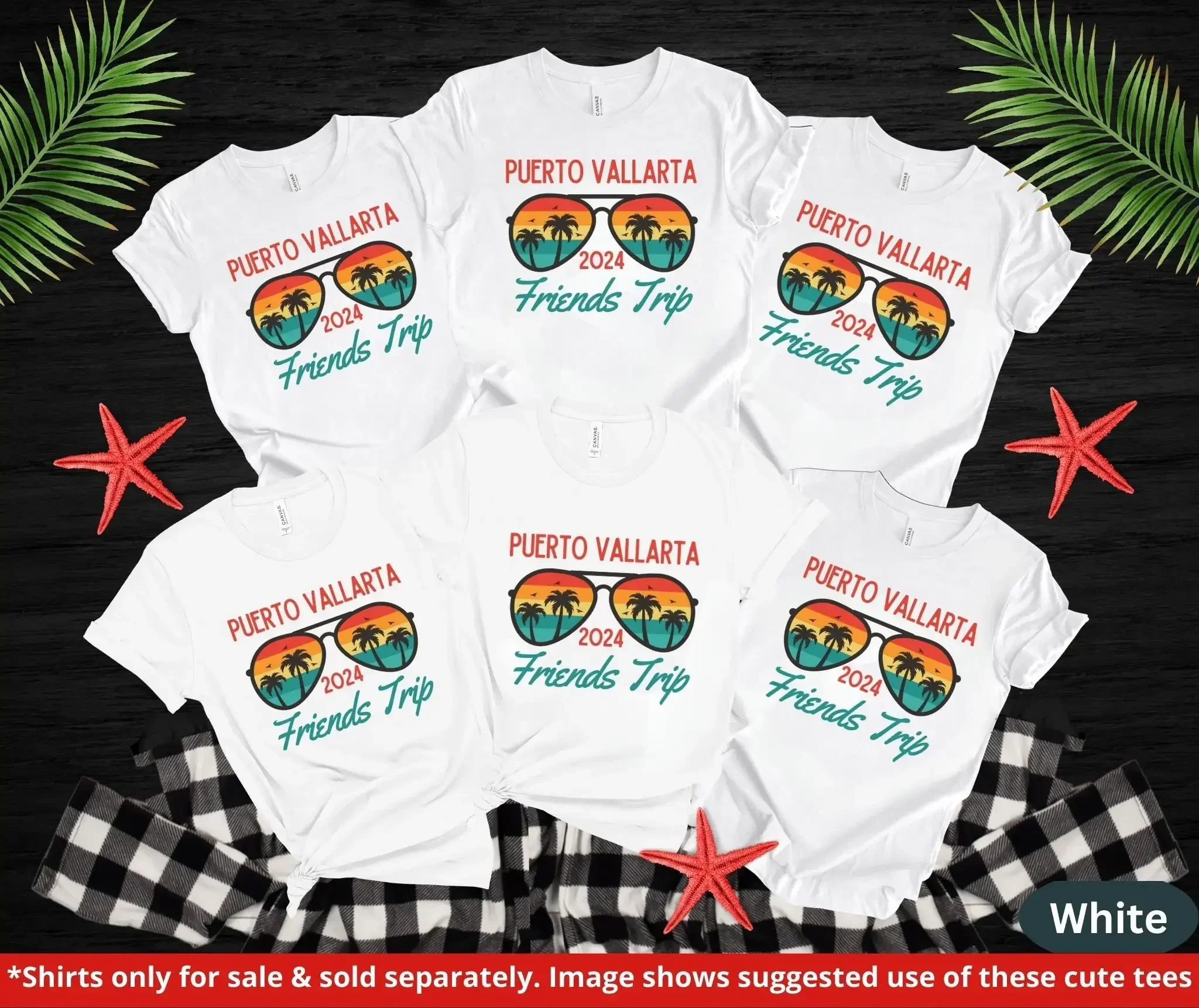 Camiseta de Viaje para Amigas a Puerto Vallarta 2024, Camiseta a Juego para Vacaciones, Grupo de Vacaciones, Crucero, Chicas
