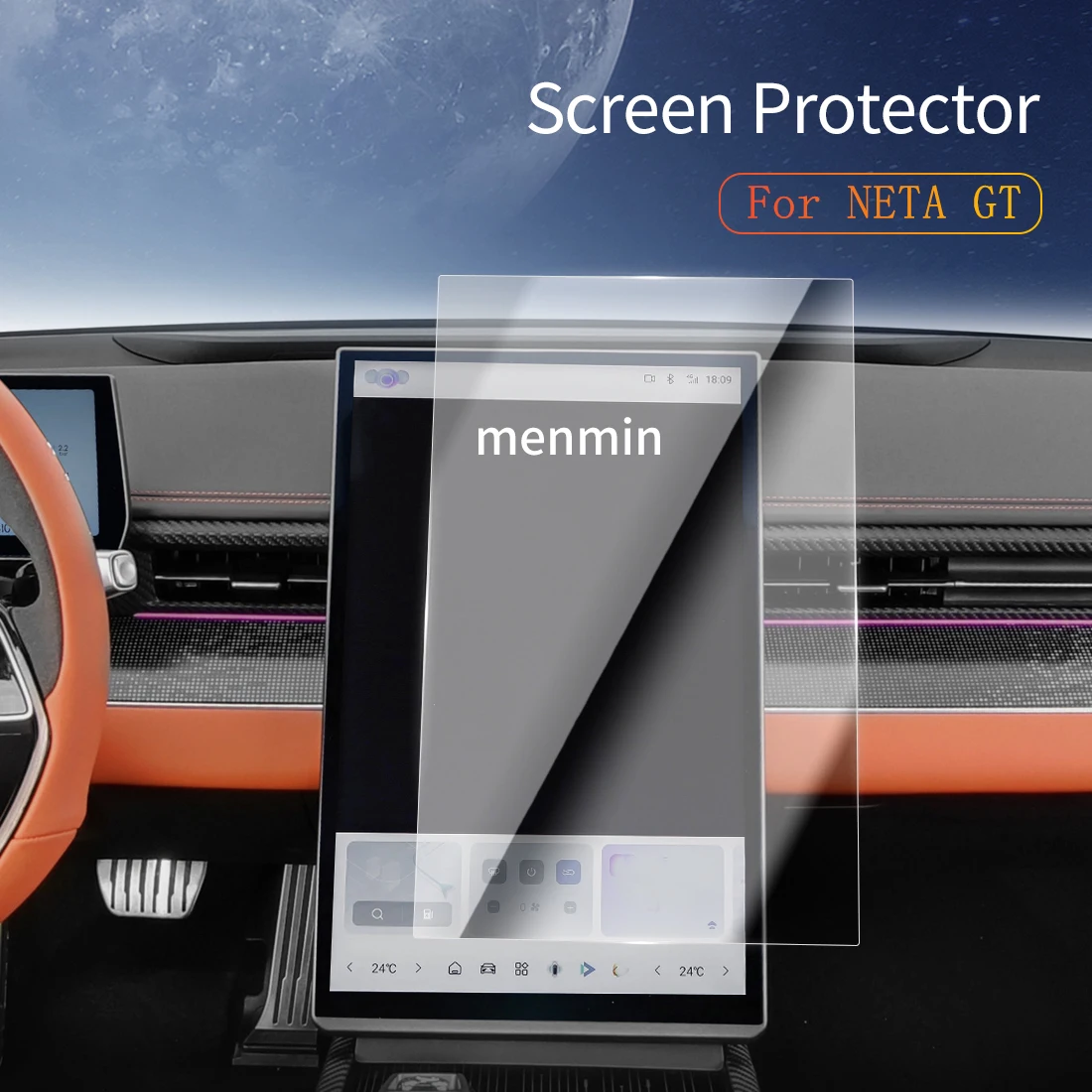 

Car Stickers Dash Carplay Mirror Screen Protector Display Tempered Glass Protective Film Vehicle For24 nezha NETA GT