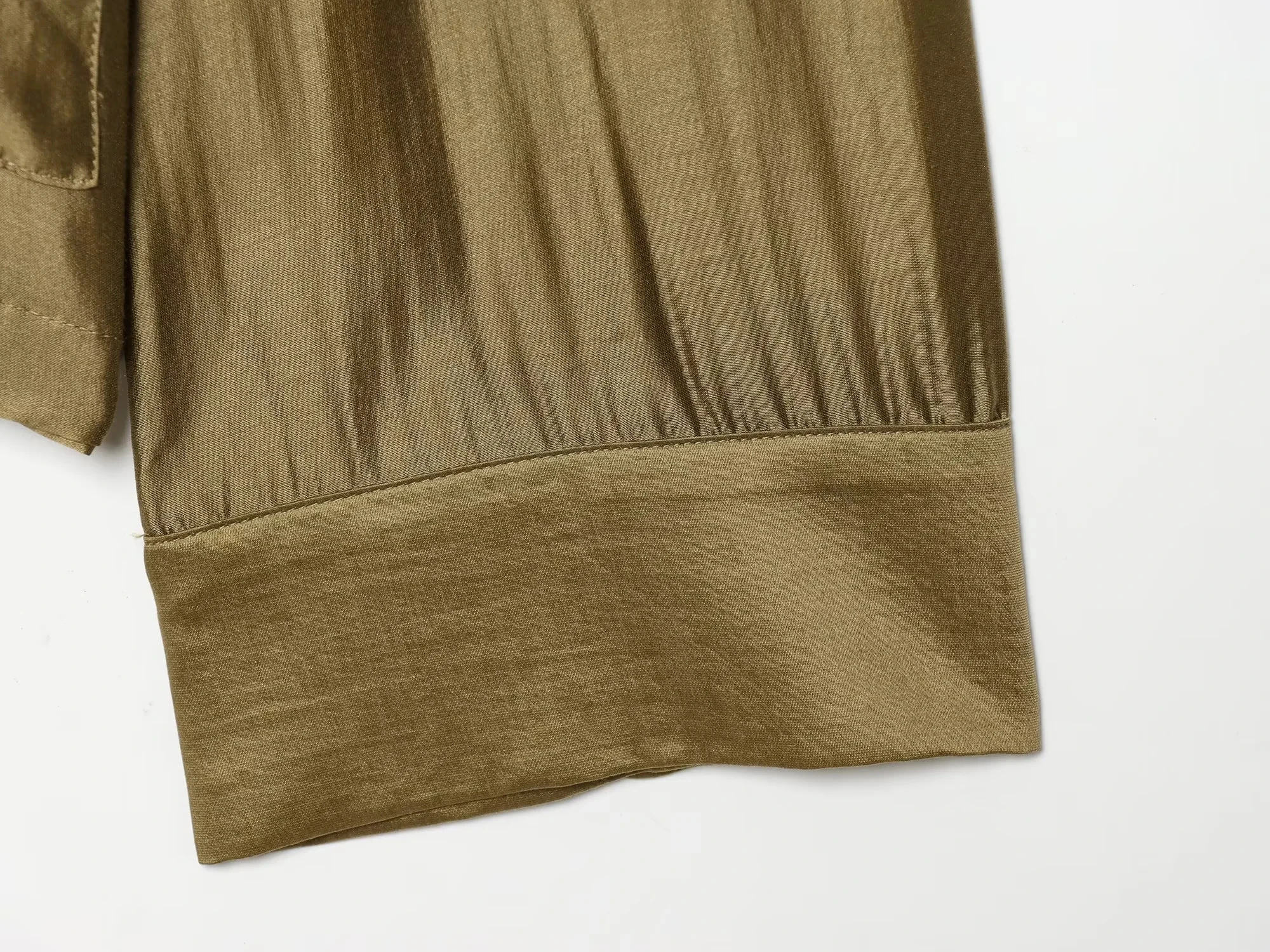 KONDALA Lässige Chic Damenbluse, einfarbig, O-Ausschnitt, einreihig, Langarm, mit Taschen, lockeres Hemd, Mode 2026 Sommerurlaub Bluse – Detail 15
