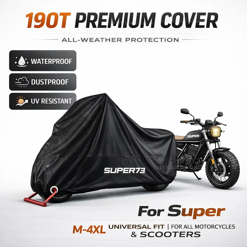

For Super 73-S1 73-S2 73-Z1 73-ZX 73-RX 190T Motorcycle Cover Waterproof Dustproof UV Protection All Season