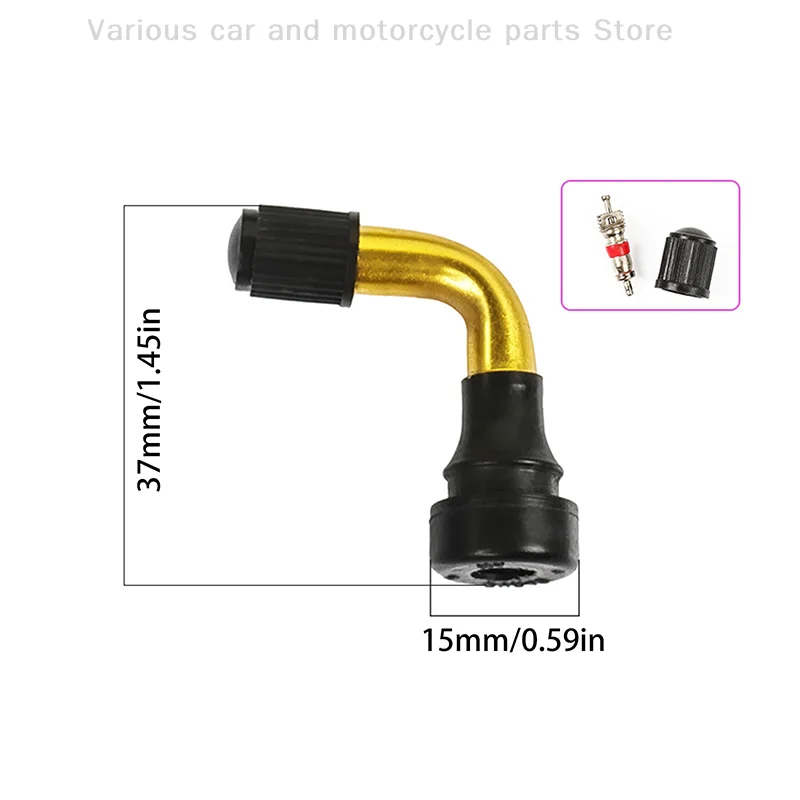 4 pçs haste da válvula do carro adaptador de ângulo de 90 graus roda pneu sem câmara tampa da haste da válvula carro motocicleta acessórios roda pneu 