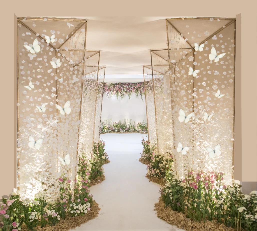 8x8ft flores florais frescas flor cena de casamento personalizado à prova de intempéries lavável sem rugas poliéster policial algodão 240cm x 240cm