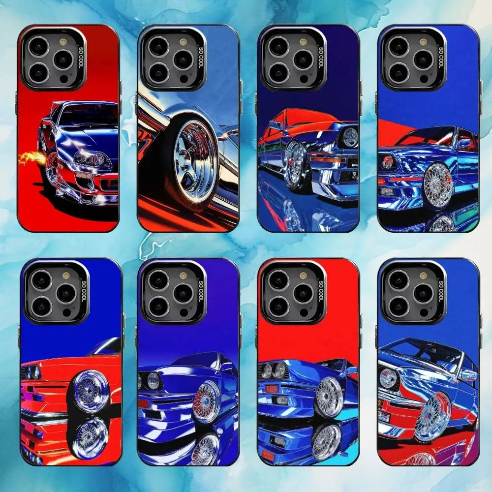 

M3 E36 Power Oldtimer car Dtm Phone Case For iPhone17,16,15,14,13,12,11 Plus,Pro Max Black Candy silver phone case