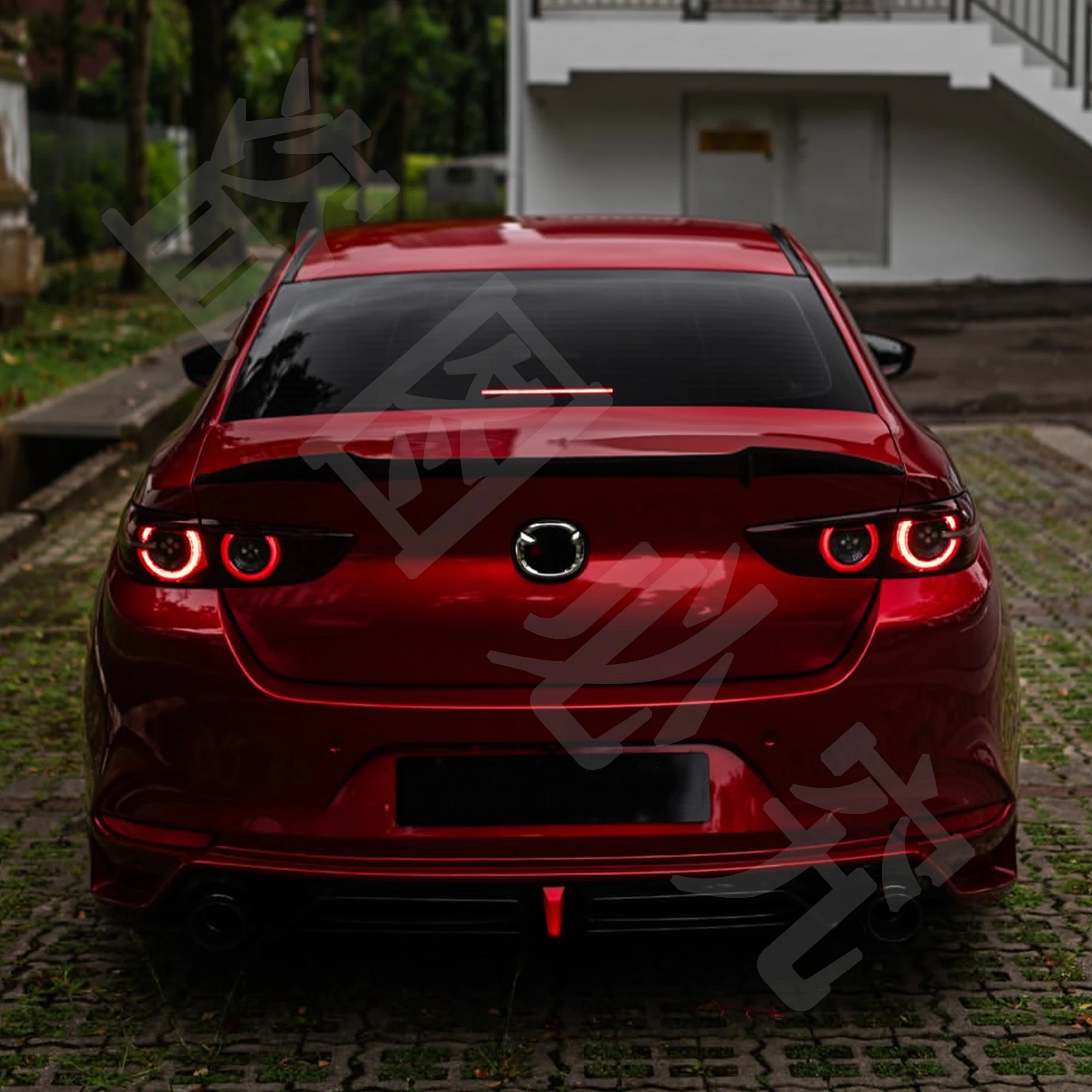 

For Mazda 3 Axela Sedan 2020-2023 Carbon Fiber Rear Trunk Lid Wing Spoiler Kit External Accessories for Enhanced Performance