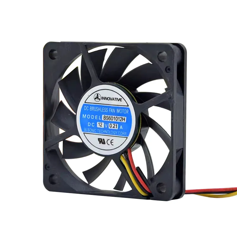 

НОВЫЙ ОРИГИНАЛЬНЫЙ BS601012H 12 В 0,21 А 6010 60*60*10 мм Радиатор охлаждающего вентилятора