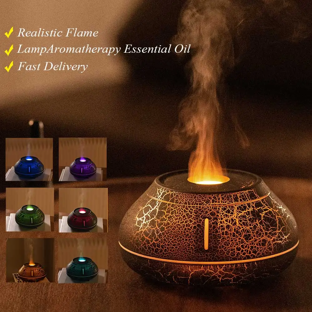 Flame Aromatherapy Humidifier Nordic Desktop Home Style Atmosphere Light High Fog Quiet Small Space and Saving