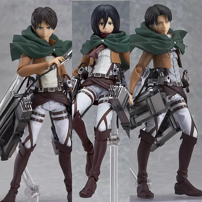 Bandai Attack Giant Mikasa Allen Liwell Soldier Long Jing Goods Can Start To Do A Model of A Boy and Girl Birthday Gift Toys