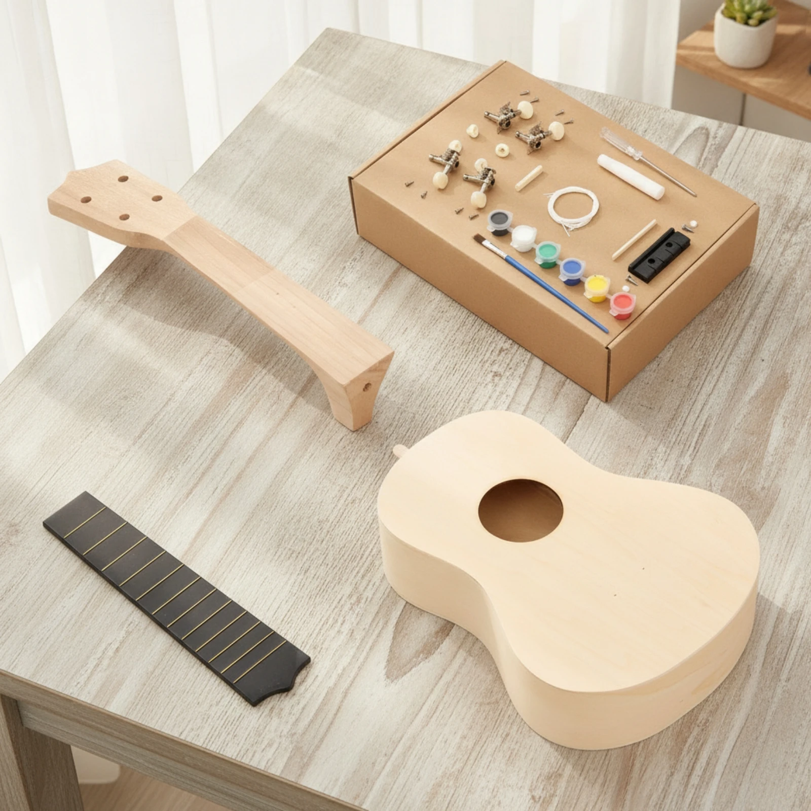 Kit DIY de Ukulele Inacabado,  - Art Craft Classes avaliação e preço