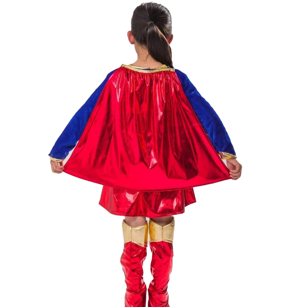 New girl Superman playcostume Halloween Marvel Hero Superman pompadour gonna asilo genitore-figlio dressperformance costume