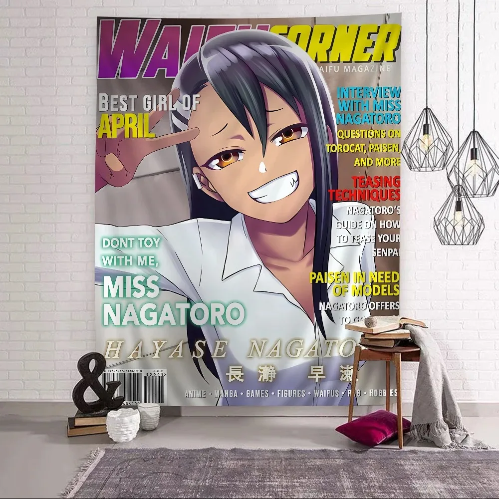 

Аниме Nagatoro San аниме гобелен с принтом подвесной Таро хиппи настенная ткань общежитие украшение дома