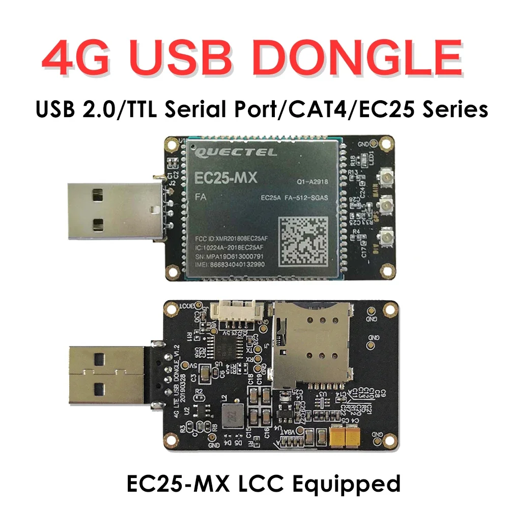 

4G LTE USB Dongle W/EC25-MX SIM Card Slot GPS LTE FDD B2/B4/B5/B7/B28/B66