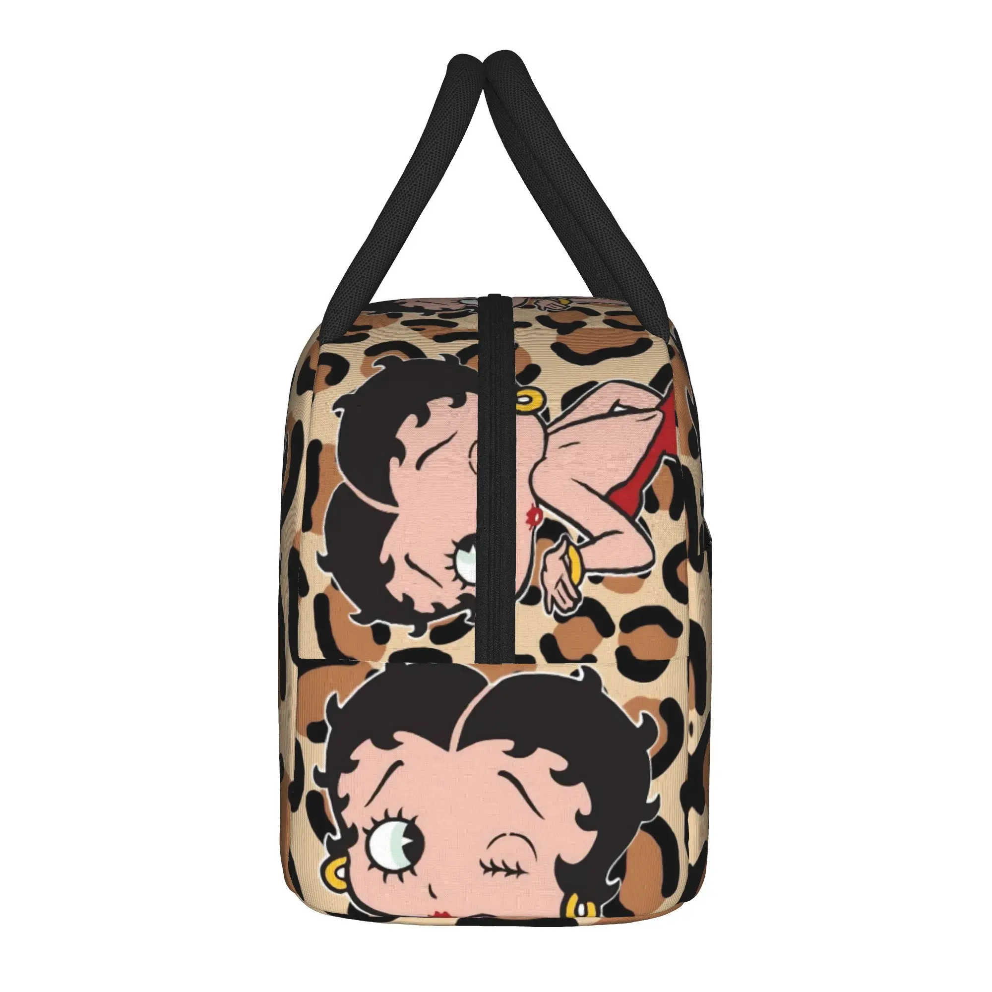 B-Bettys Boops Lunch Bag Cartoon Doll Retro Lunch Box Outdoor Picnic Portable Insulated Tote Food Bags For Women Cooler Bag