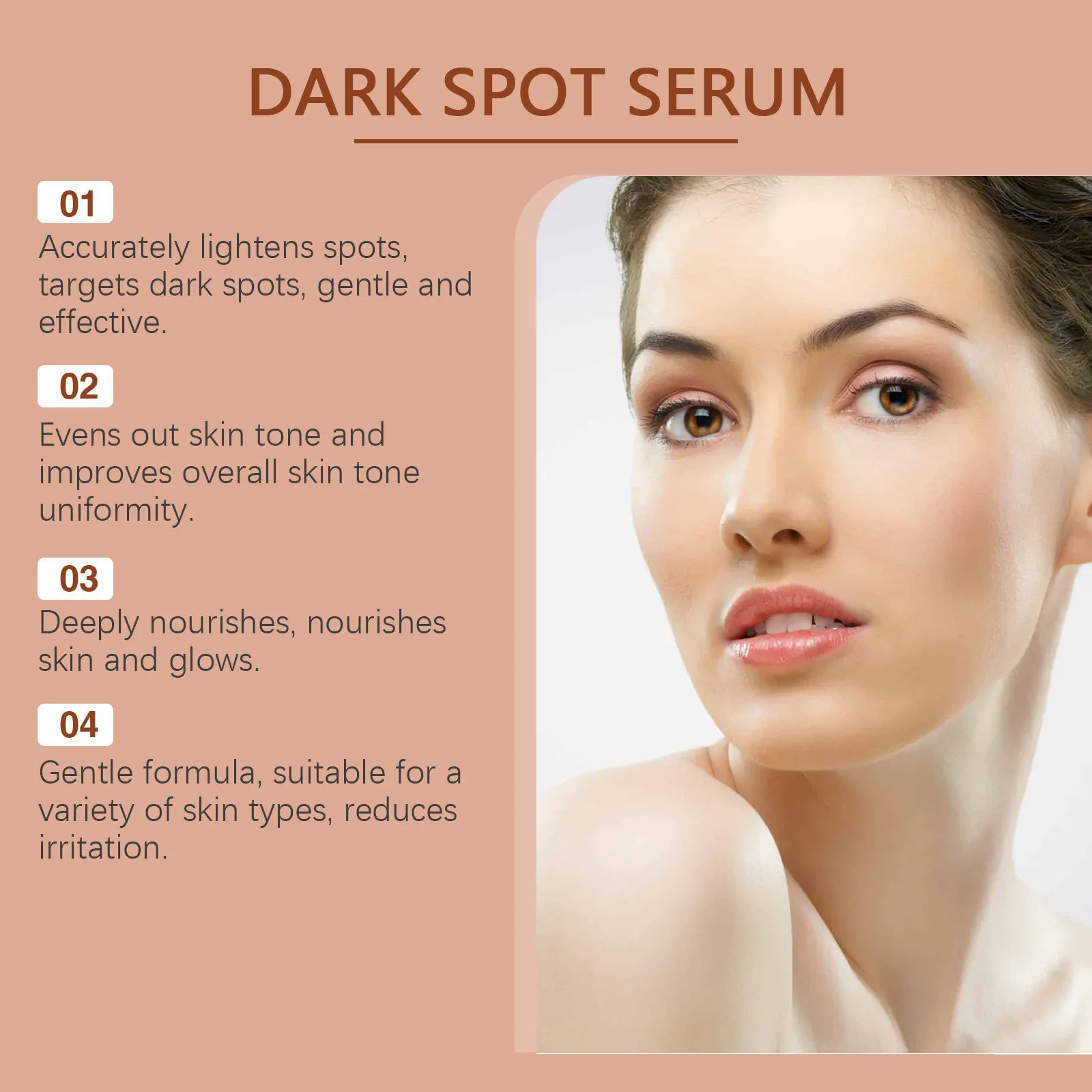 Brightening Face Serum Fade Dark Lighten เมลานินการแก้ไขเม็ดสี Shrink Pore Hydrate Repair Moisturizing Rejuvenating ผลิตภัณฑ์