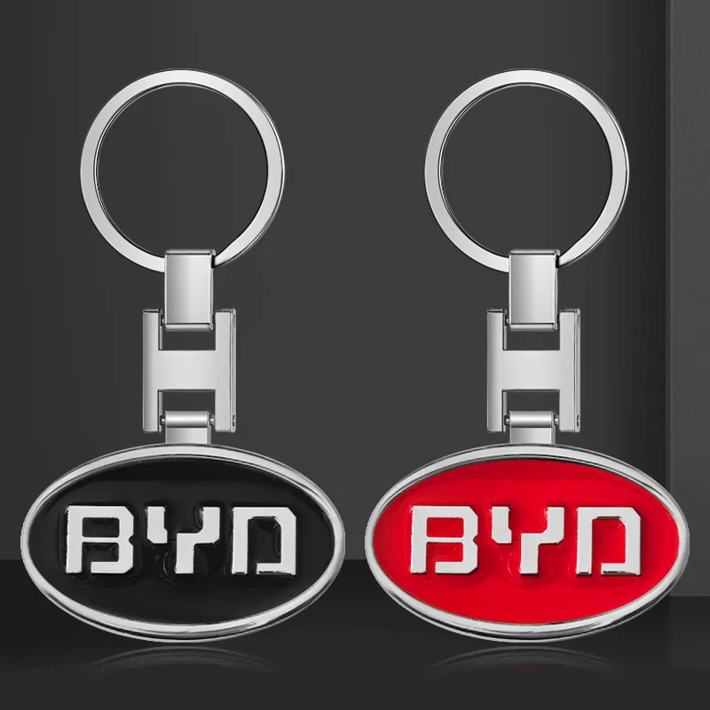 1Pcs 3D Metal Car Key Chain Keyring Pendant Auto Accessories For BYD Qing Song Tang Yuan F3 S6 F0 I3 S7 G3 E5 E2 E1 E3 E9 D1 S8