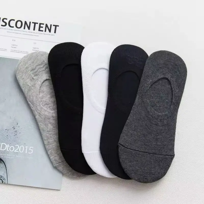 1 pair of brand men's boat socks New Black business men's socks soft and breathable Quality men's socks Size (38-44)