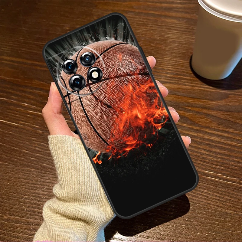 Basketball On Fire Case For OnePlus 10 Pro 8 9 11 8T 9R 9RT 10T OnePlus Nord 2T 2 CE 3 Lite N30 N20 N10 Cover