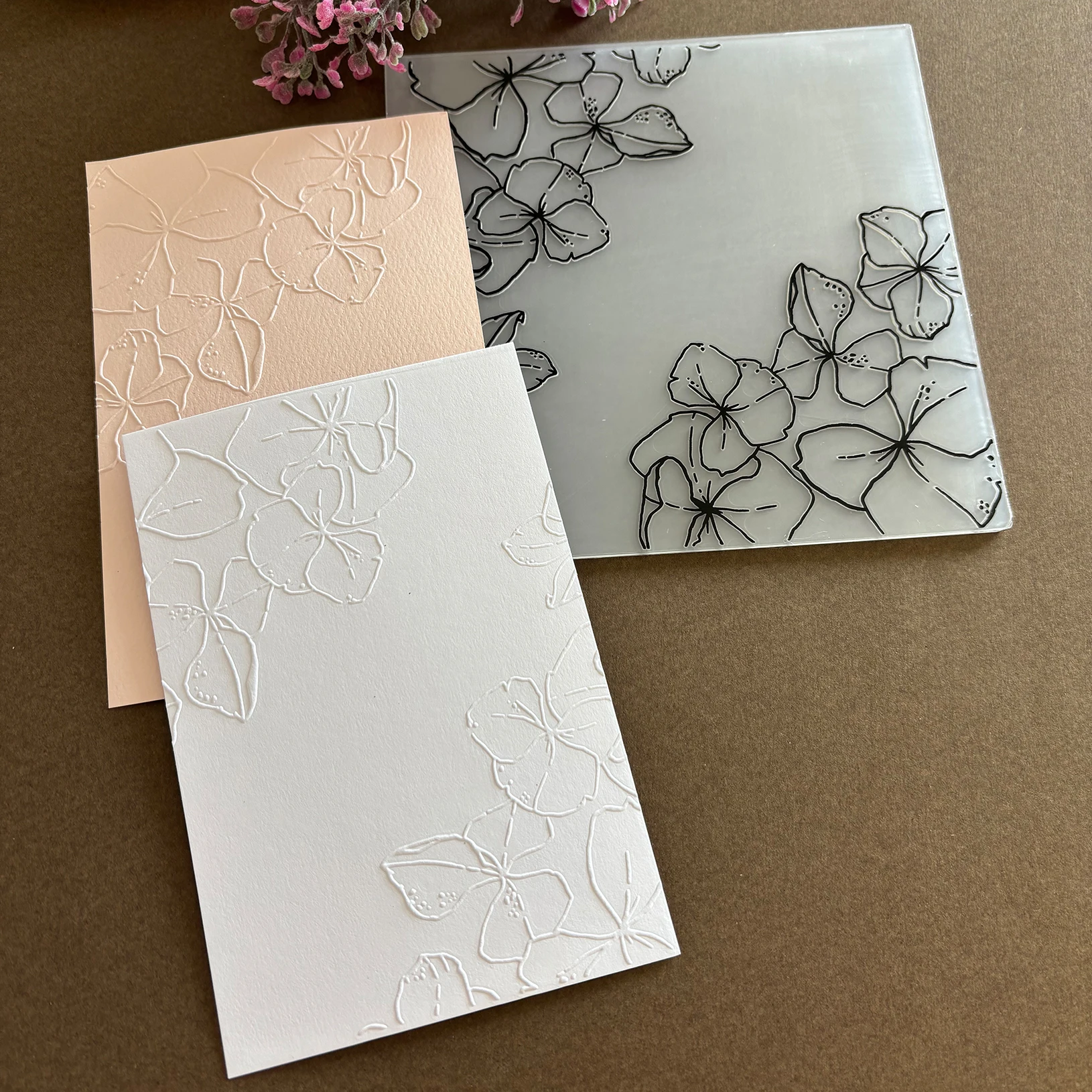 1er-Pack gepresste Blumenordner mit Lotusblüten – transparente Kunststoff-Vorlage mit Fantasy-Thema für Scrapbooking, Kartenherstellung und Hochzeiten