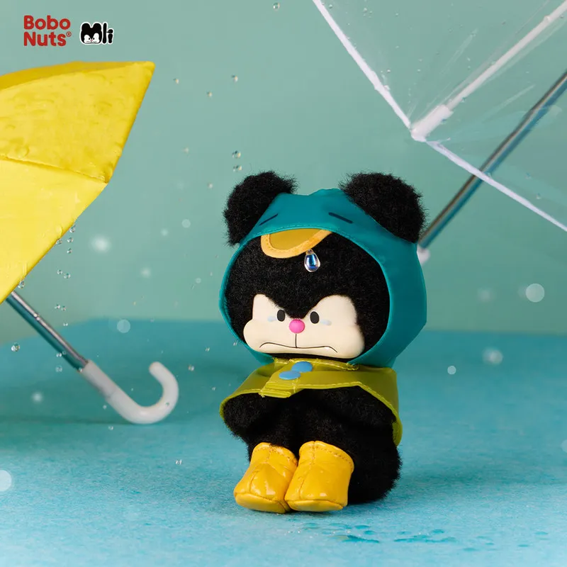 

Плюшевый брелок BoboNuts Oli 2026: милый пушистый мишка-кукла, подвеска для рюкзака/сумки, сюрприз-бокс, украшение, подарок на день рождения для детей