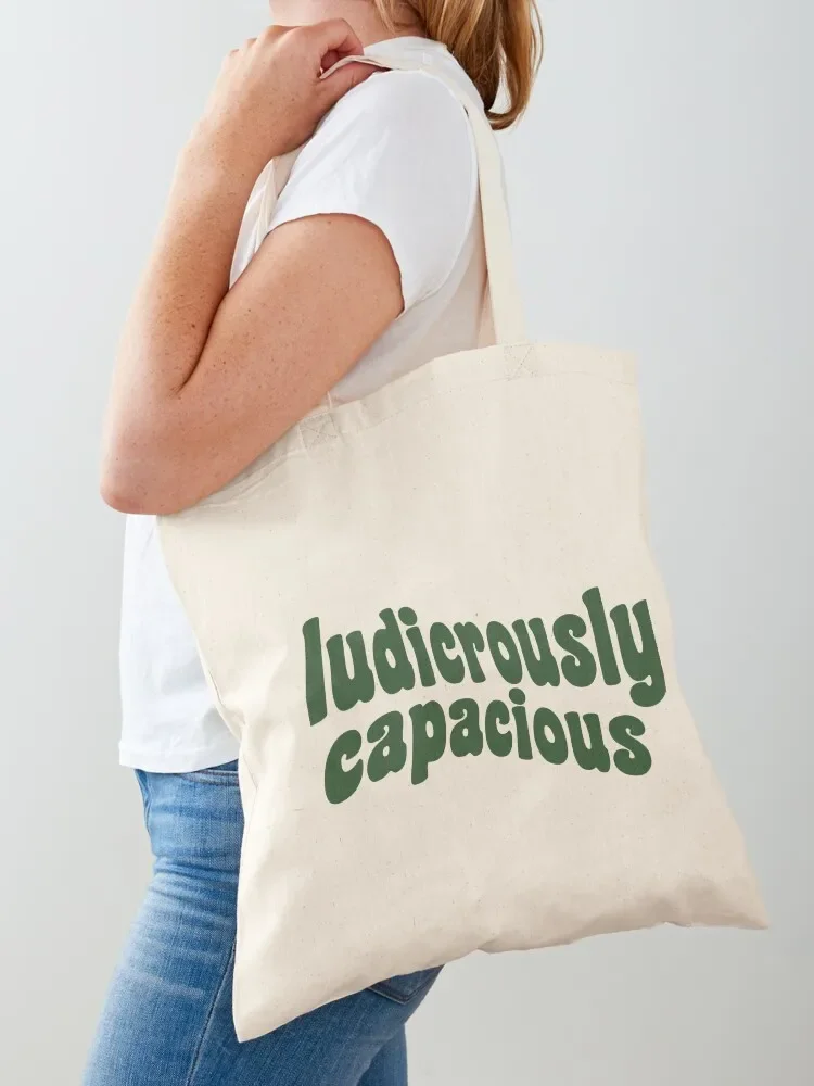 

Ludicrously Capacious Green Logo - Succession Tote Bag, женская многоразовая сумка для покупок для пляжа