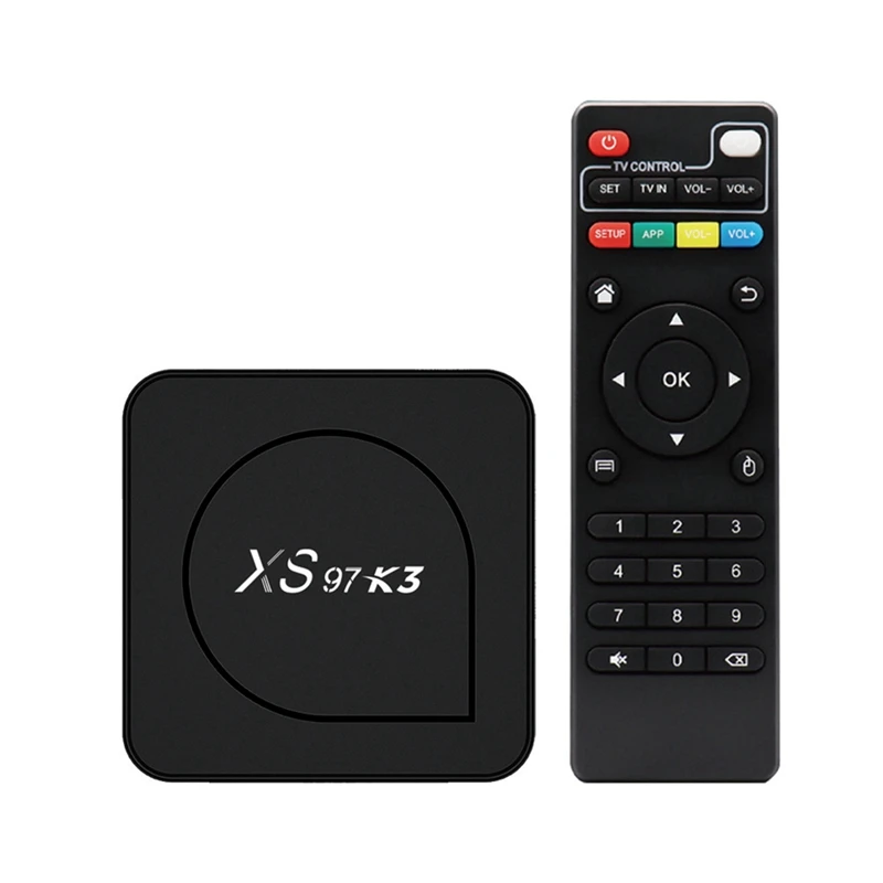 XS97 K3 Android 10.0 Smart TV Box H313 Quad Core 2.4/5G Wifi TV Box 4K UHD Media Player 1G+8G US Plug