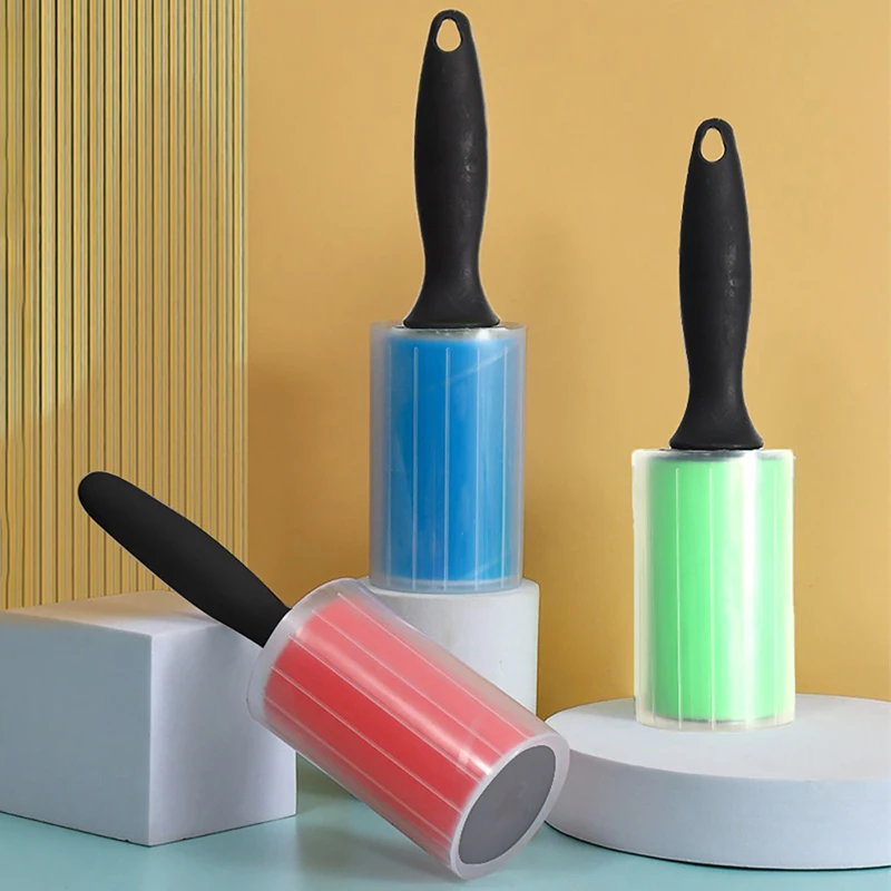 Reusable Sticky Roller For Cleaning Clothes Cat Dog Hair Clean Brush Washable Silicone Dust Lint Wiper Remover