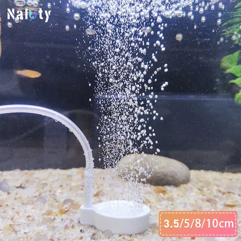 3.5/5/8/10cm Nanometer Bubble Stone Fish Tank Oxygen Stone Optional 220-240V 110V Silent Air Pump for Aquarium Oxygenation