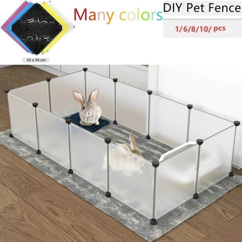 

Many Colors Pet Bed House Plastic Dog Fence DIY Multi-functional Kennel for Dog Cat Kitten Rabbit Guinea Pig Bunny Hedgehogs