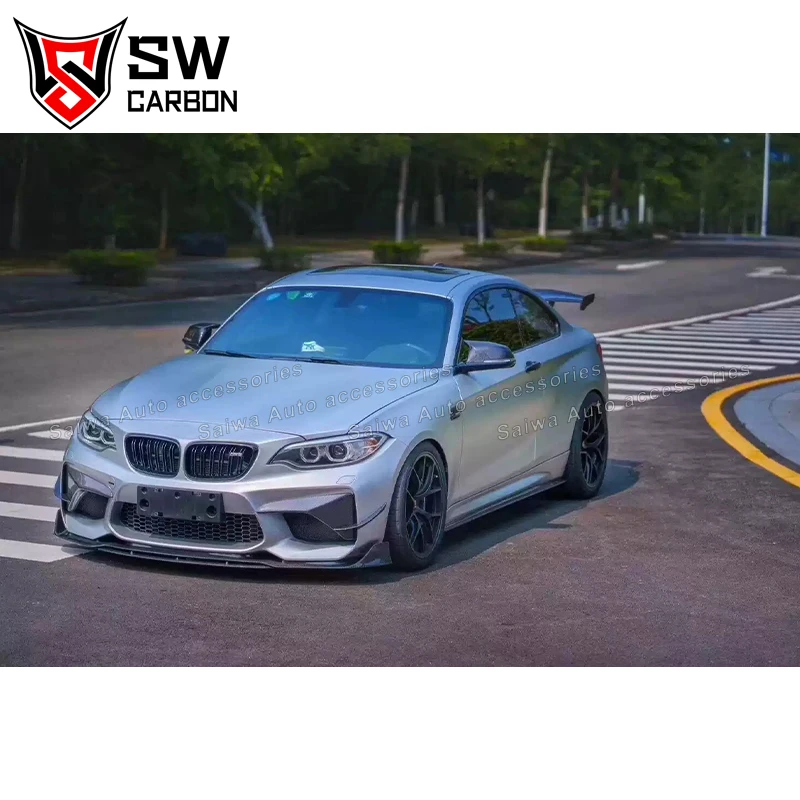 High Quality BMW F87 M2 M2C Competition Coupe Carbon Fiber BP Front Lip Lower Spoiler Upgrade Body Kit