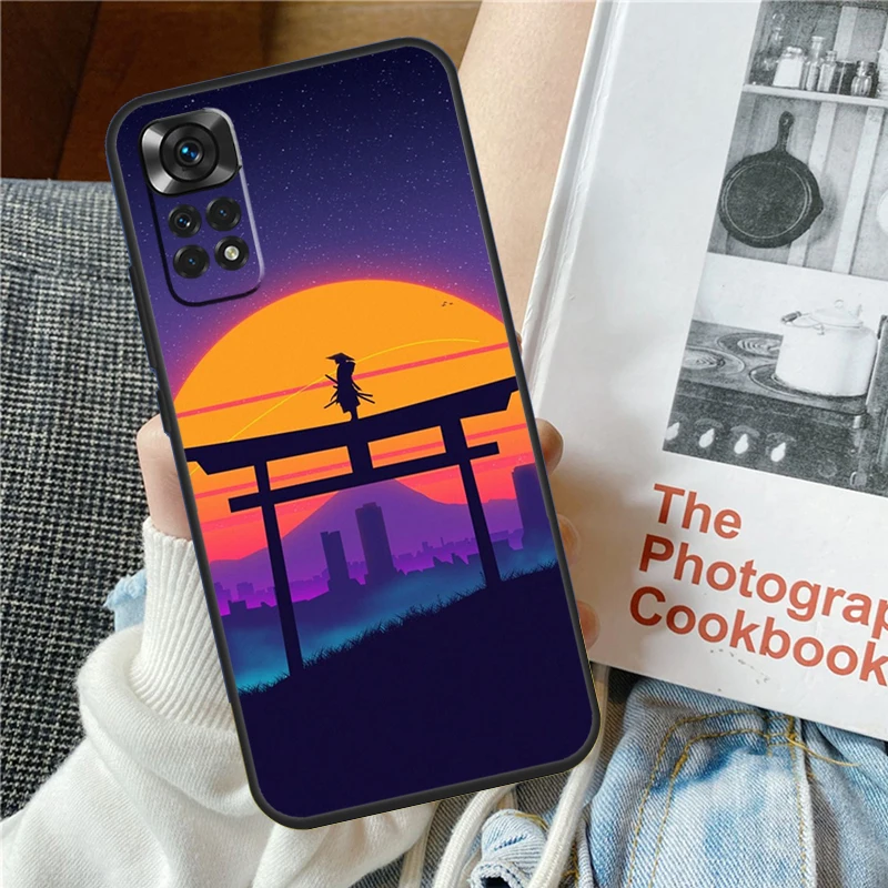 Synthwave 80's Retro Neon vaporwave Case For Xiaomi Redmi Note 12 10 9 11 Pro 9S 10S 11S 12S Cover For Redmi 12 9C 10C 12C 13C