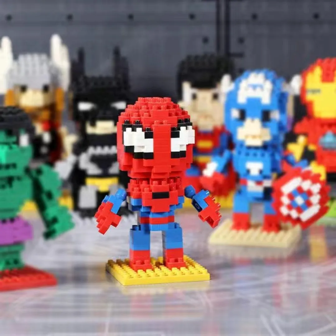 Disney Building Blocks Avengers Micro Diamond piccole particelle assemblate Building Blocks Iron Man Spider Toy blocchi di costruzione fai da te