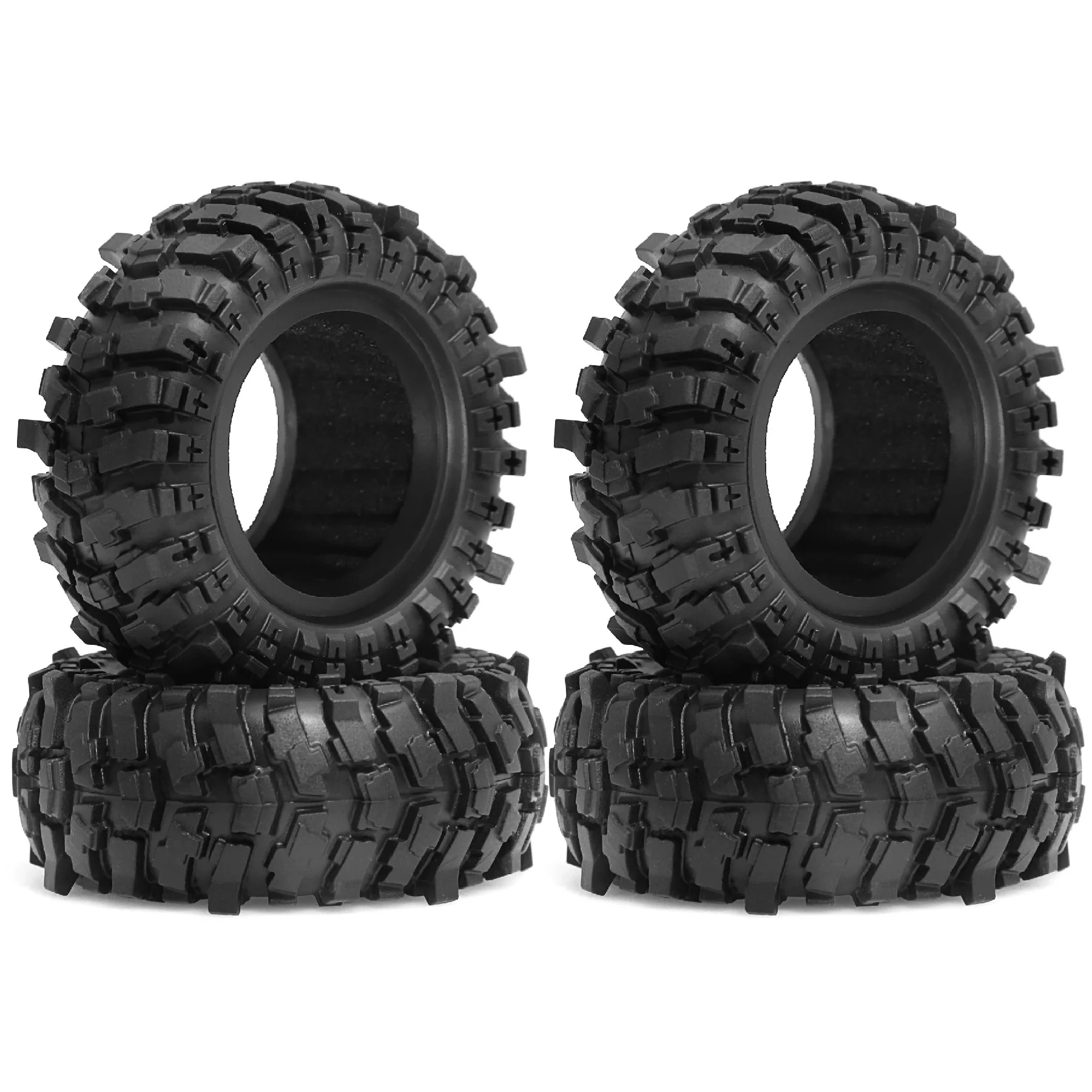 

4 шт. вездеходные гусеничные шины с дистанционным управлением 1,9 дюйма (88 мм) — для MJX H12Y+, AXI03007, SCX10, WPL, D90 — многоповерхностная ручка